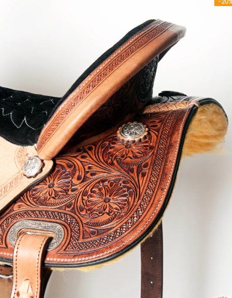 Hilason Western Horse Barrel Racing Saddle Trail Pleasure American Leather