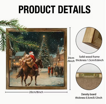Western Santa Claus Riding Horse Wall Decor