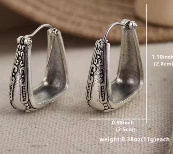 Western Stirrup Hoop Earrings