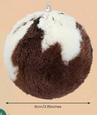 Cow Print Christmas Ornament