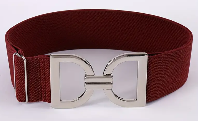 Ladies Elegant Adjustable Elastic Waist Belt with Stirrup Clasp