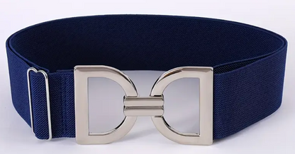 Ladies Elegant Adjustable Elastic Waist Belt with Stirrup Clasp