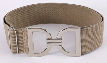 Ladies Elegant Adjustable Elastic Waist Belt with Stirrup Clasp