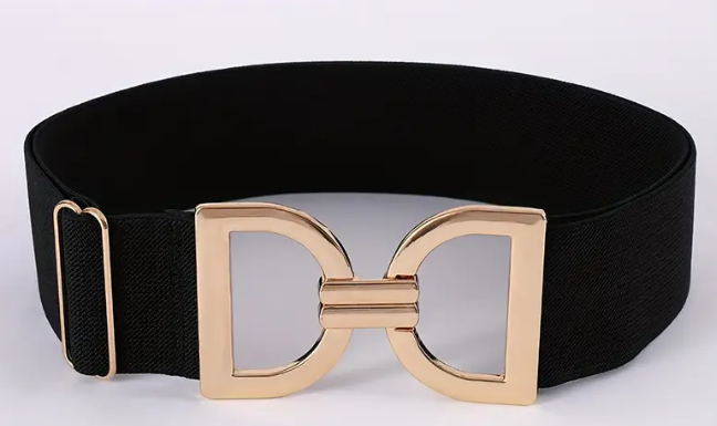 Ladies Elegant Adjustable Elastic Waist Belt with Stirrup Clasp