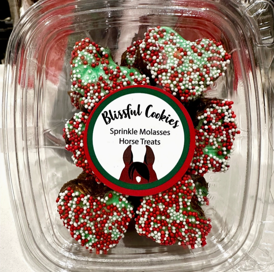 The Blissful Equestrian Holiday Peppermint Heart Molasses Treats