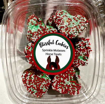 The Blissful Equestrian Holiday Peppermint Heart Molasses Treats