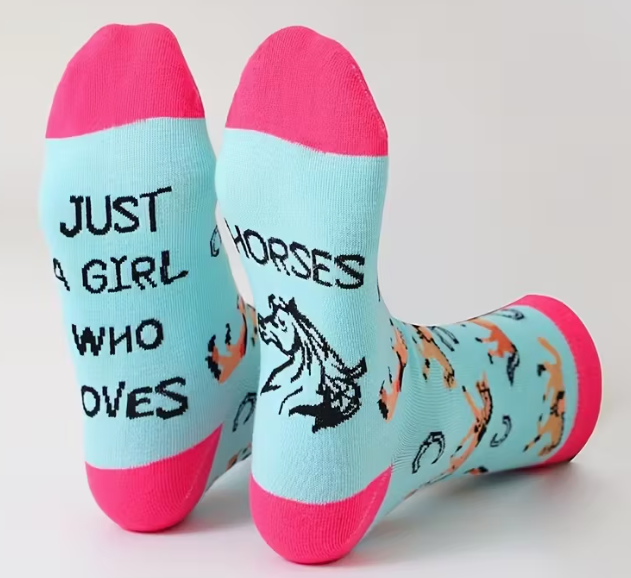 Just a Girl Who Loves Horses Crew Socks