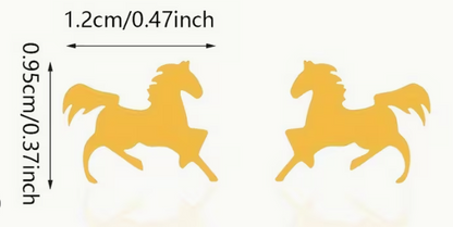 Dainty Horse Shaped Post Earrings