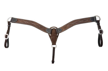 Chocolate Roughout Gunslinger 2" Contoured Breast Collar