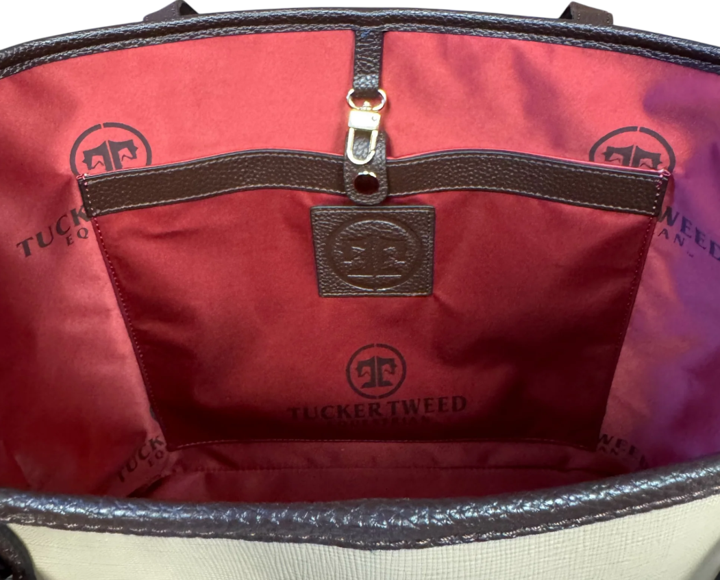 Tucker Tweed James River Carry All: Hunter Jumper (Sand/Navy)