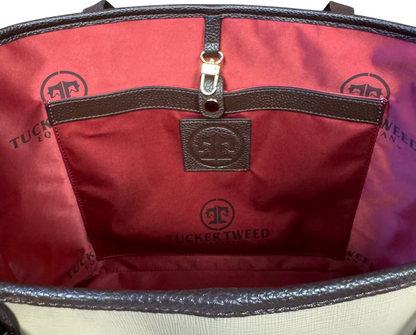Tucker Tweed James River Carry All: Hunter Jumper (Sand/Navy)