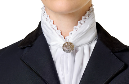 Equestrian Stockholm Riding Stock Queen White