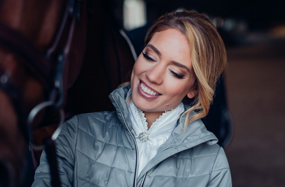 Equestrian Stockholm Riding Stock Queen White