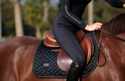 Equestrian Stockholm Jump Saddle Pad Modern Black