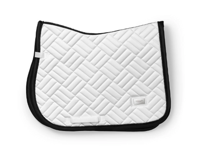Equestrian Stockholm Jump Saddle Pad Modern White Black Edition