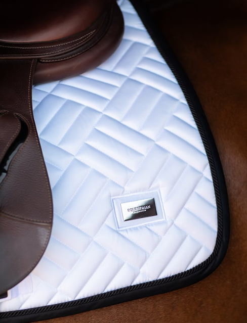 Equestrian Stockholm Jump Saddle Pad Modern White Black Edition