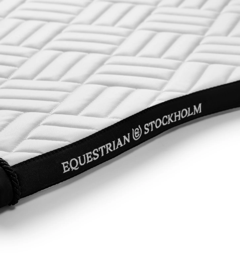 Equestrian Stockholm Jump Saddle Pad Modern White Black Edition