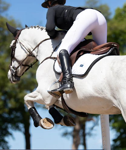 Equestrian Stockholm Jump Saddle Pad Modern White Black Edition