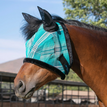 Kensington 73% UV Fly Mask with Web Trim - Soft Mesh Ears & Forelock Opening