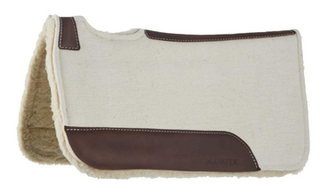 Mayatex Natural 1in 31x30 Felt Fleece Bottom Roper Saddle Pad