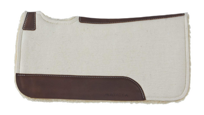 Mayatex Natural 1in 31x30 Felt Fleece Bottom Roper Saddle Pad