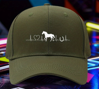 I Love Horses Heartbeat Hat