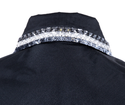 Geometric Lace Taffeta Show Blouse