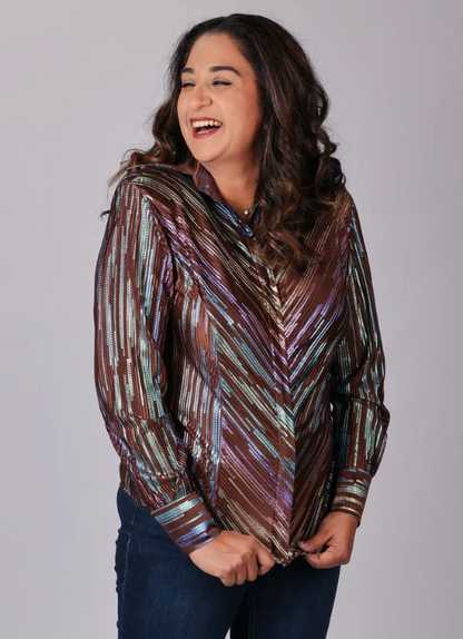 Brown Spankol Arena Blouse