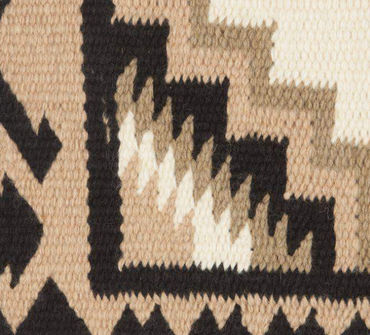 1438-4 Mayatex Haymaker Wool Blanket-38x34 BLACK CREAM SAND