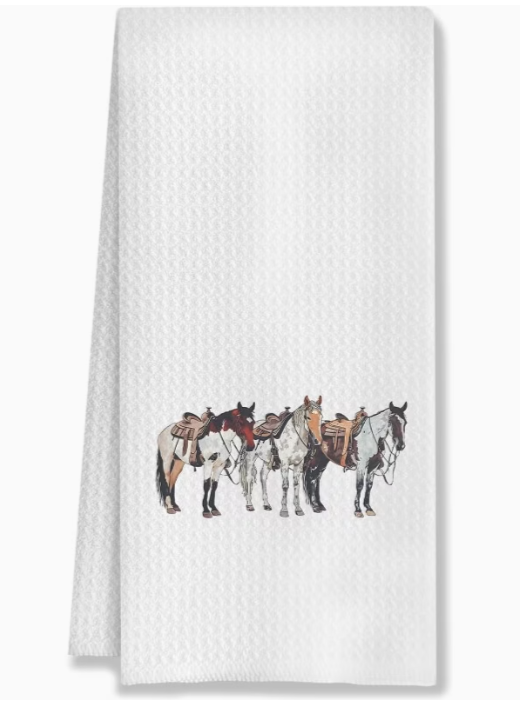 Western Horses Kitchen Towel