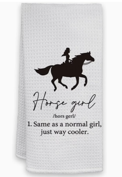 Horse Girl Kitchen Towel