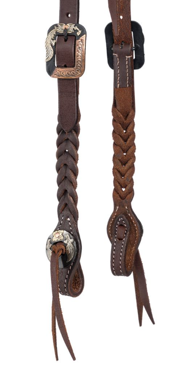 Tough1 Braided Leather One Ear Headstall