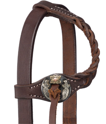 Tough1 Braided Leather One Ear Headstall