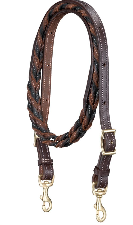 Tough1 Harness Leather Two Tone Twist Loop Rein