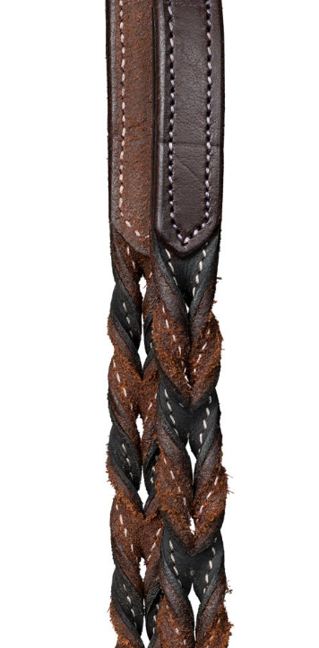 Tough1 Harness Leather Two Tone Twist Loop Rein