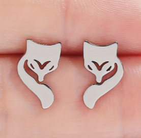 Dainty Fox Post Earrings