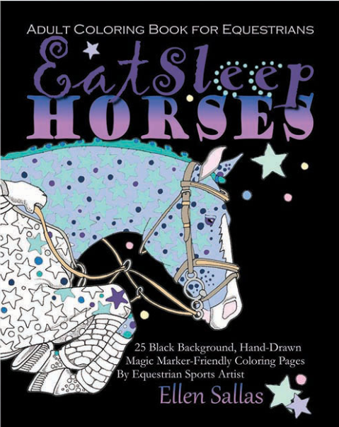Eat Sleep HORSES Coloring Book