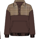 -Preorder- Dapplebay Heirloom 1/2 Zip Quilted Pullover-Glen Plaid