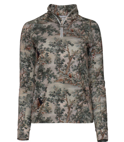 -Preorder- Dapplebay Hunt Tapestry 1/4 Zip LS Riding Top