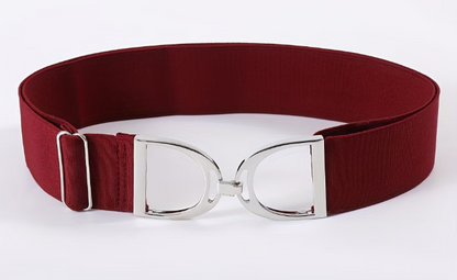 Alloy Stirrup Buckle Equestrian Stretch Belt
