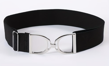 Alloy Stirrup Buckle Equestrian Stretch Belt