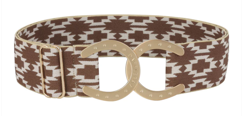 Dapplebay Horse Shoe Belt- Aztec-Chestnut