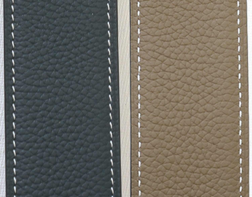 Dreamers & Schemers ManeJane Navy/Taupe Reversible Leather Belt Strap