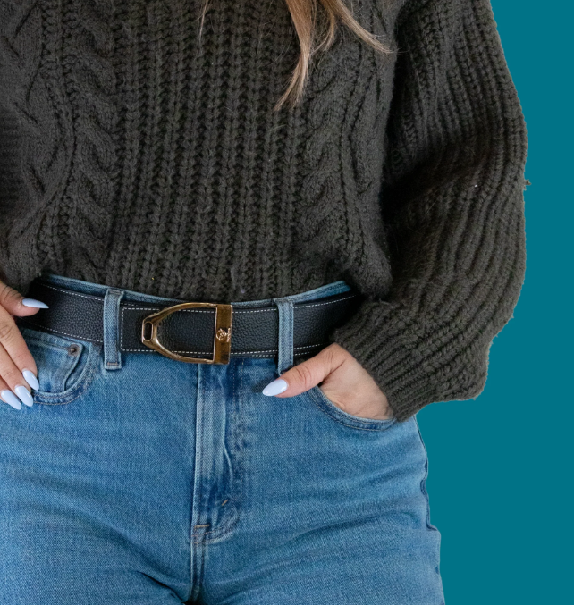 Dreamers & Schemers ManeJane Black/Chestnut Reversible Belt Strap