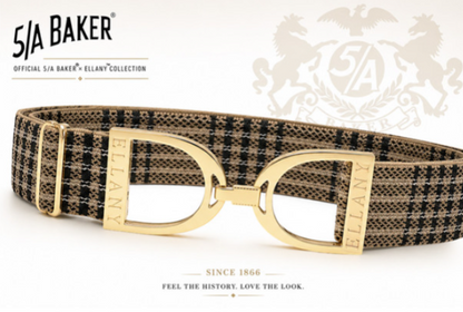 5/A Baker® x Ellany™ Elastic Belt 1.5" with Gold Stirrup