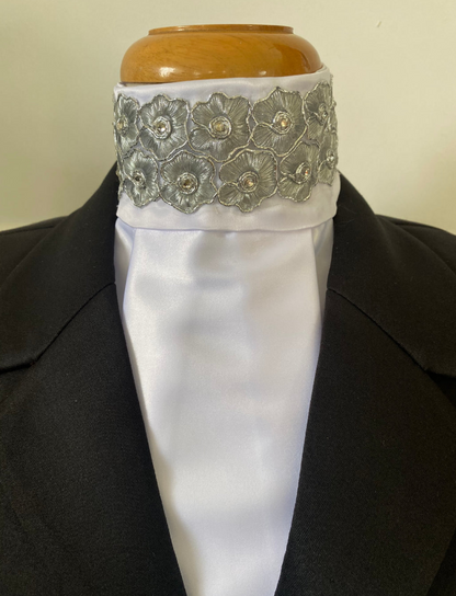 HHD White Satin Dressage Euro Stock ‘Helena’ Silver Shadow