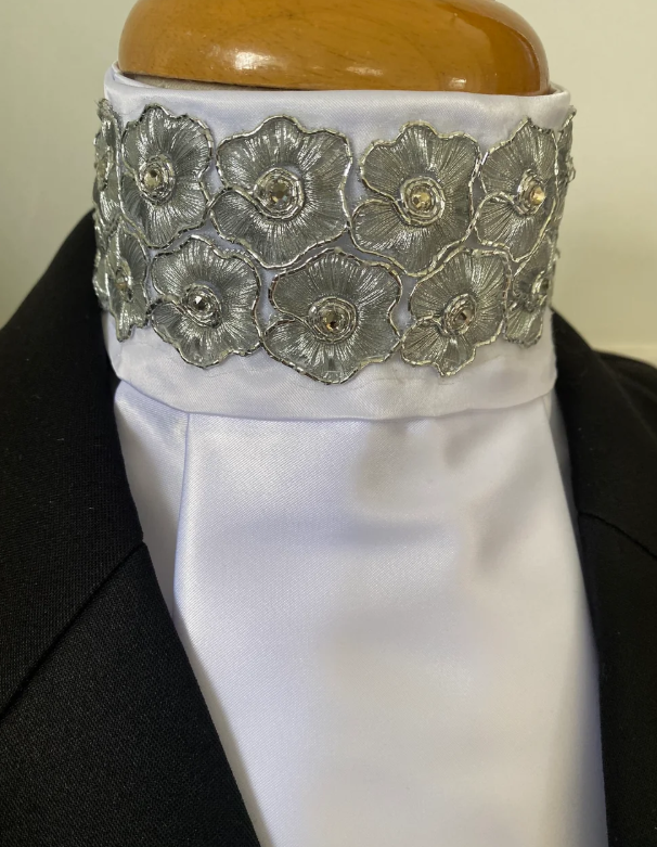 HHD White Satin Dressage Euro Stock ‘Helena’ Silver Shadow