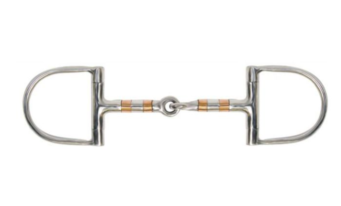 Showman Stainless-Steel Racing D-Ring Bit with 5" Mouth