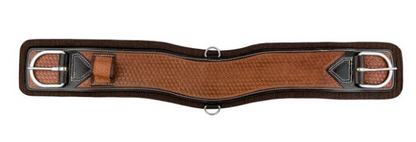 Showman Basketweave Tooled Felt Bottom Girth