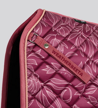 Weatherbeeta Bloom Dressage Saddle Pad - Burgundy/Rose